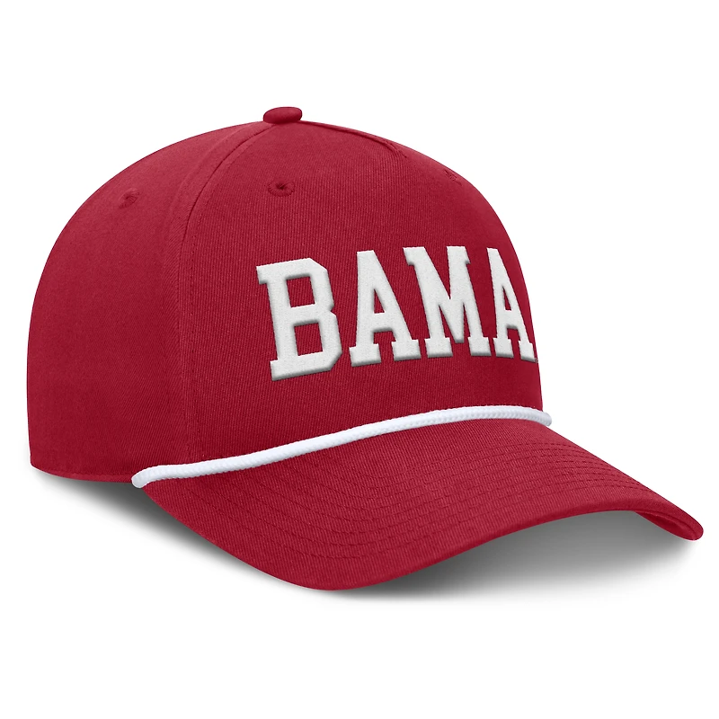 Men's Fanatics Crimson Alabama Crimson Tide Foul Ball Rope Adjustable Hat