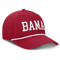 Men's Fanatics  Crimson Alabama Crimson Tide Foul Ball Rope Adjustable Hat