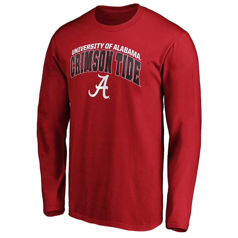 T-shirt à manches longues Fanatics Crimson Alabama Tide Steady pour homme