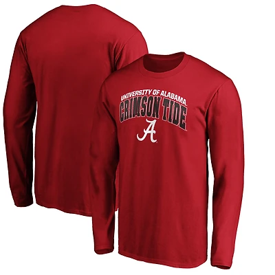 Men's Fanatics Crimson Alabama Tide Steady Long Sleeve T-Shirt