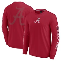 T-shirt à manches longues pour hommes Fanatics Crimson Alabama Tide Strive