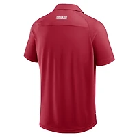 Men's Fanatics Crimson Alabama Tide Take The Lead Defender Raglan Polo
