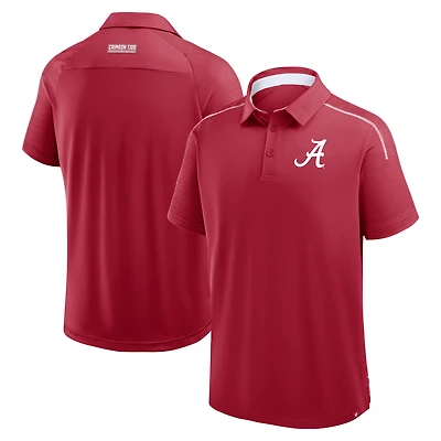 Men's Fanatics Crimson Alabama Tide Take The Lead Defender Raglan Polo