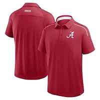 Men's Fanatics Crimson Alabama Tide Take The Lead Defender Raglan Polo