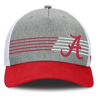 Casquette ajustable pour homme Fanatics Heather Grey/Crimson Alabama Crimson Tide Profile Trucker