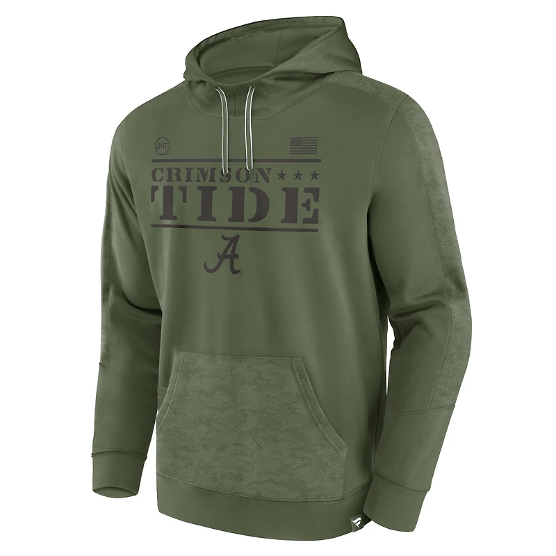 Fanatics pour hommes Olive Alabama Crimson Tide OHT Military Appréciation Pochoir Pull à capuche