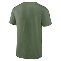T-shirt au pochoir d'appréciation militaire Fanatics Olive Alabama Crimson Tide OHT pour hommes