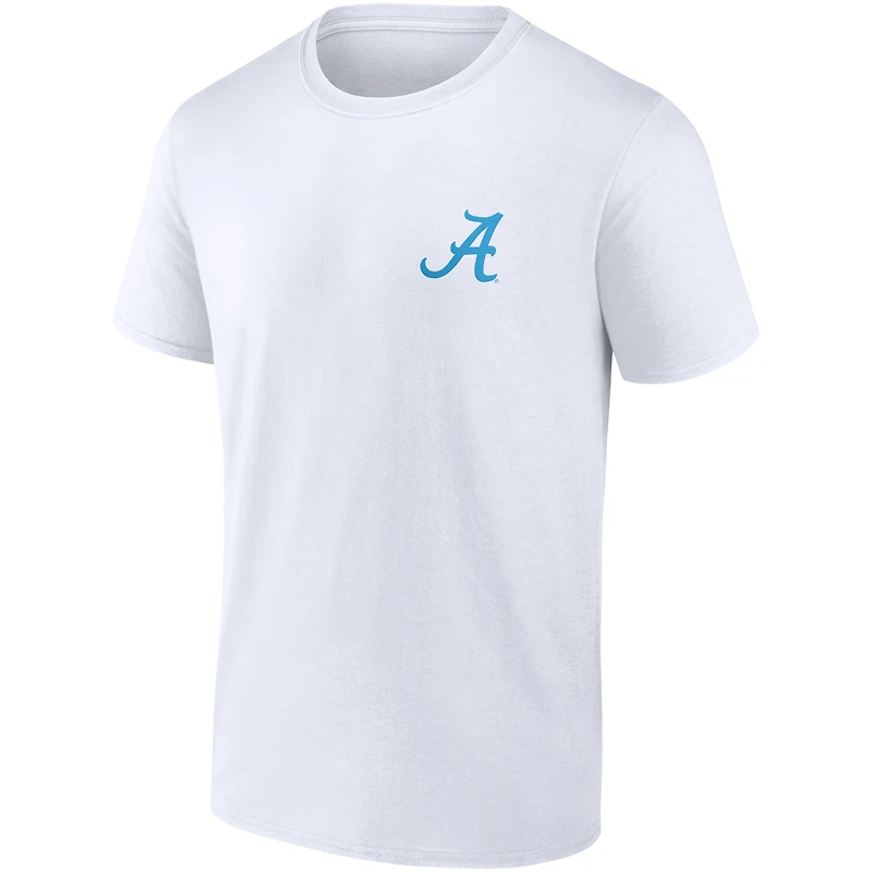 Men's Fanatics White Alabama Crimson Tide High Hurdles T-Shirt
