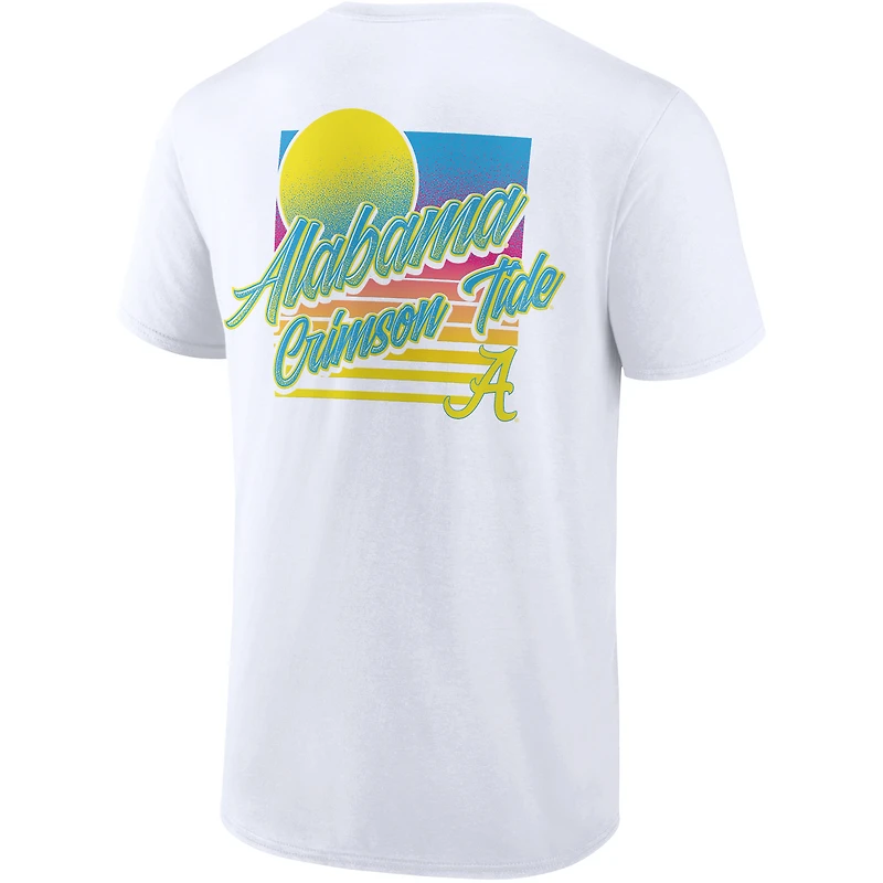 Men's Fanatics White Alabama Crimson Tide High Hurdles T-Shirt