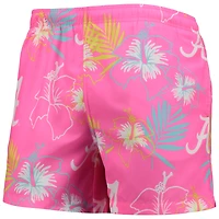 Men's FOCO Pink Alabama Crimson Tide Neon Floral Swim Trunks