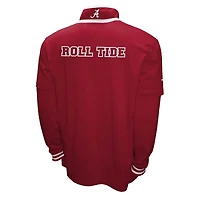 Ensemble 3-en-1 pour homme Franchise Club Crimson Alabama Tide, t-shirt double couche et pull à fermeture éclair quart de tour