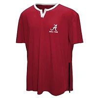 Ensemble 3-en-1 pour homme Franchise Club Crimson Alabama Tide, t-shirt double couche et pull à fermeture éclair quart de tour