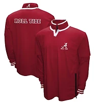 Ensemble 3-en-1 pour homme Franchise Club Crimson Alabama Tide, t-shirt double couche et pull à fermeture éclair quart de tour