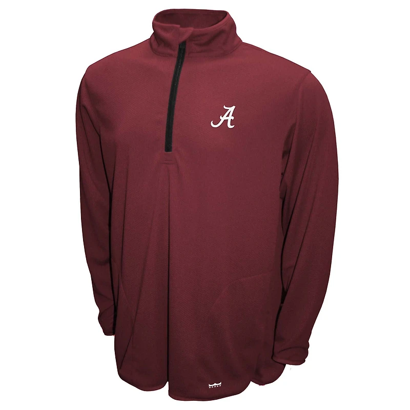Pull à fermeture éclair quart de tour Crimson Tide Breeze pour homme Franchise Club Alabama