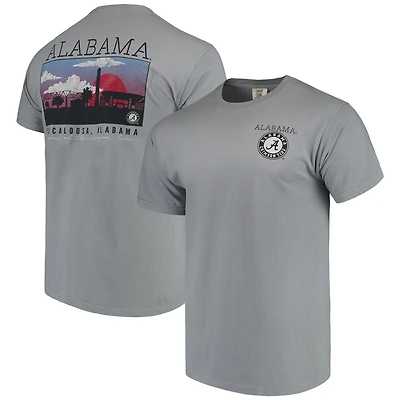 T-shirt gris Alabama Crimson Tide Comfort Colors Campus Scenery pour homme