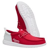 Chaussures décontractées à enfiler Hey Dude pour homme, couleur Alabama Crimson Tide Wally, cramoisie/blanche