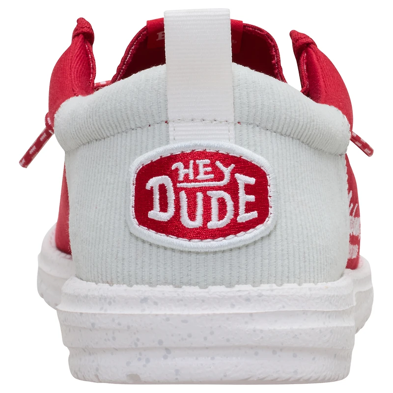 Chaussures décontractées à enfiler Hey Dude pour homme, couleur Alabama Crimson Tide Wally, cramoisie/blanche
