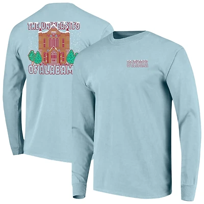 T-shirt à manches longues pour homme Image One Light Blue Alabama Crimson Tide Frosted Dreams Comfort Colors
