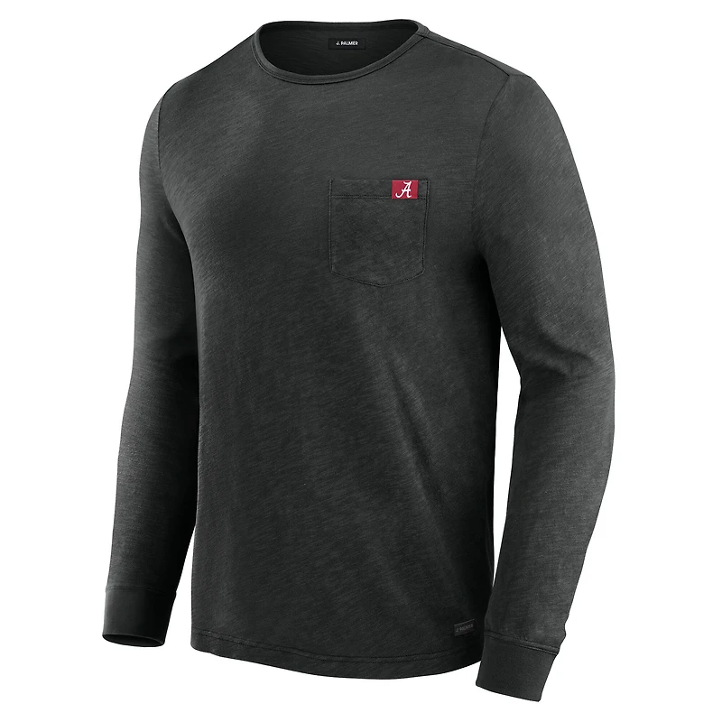 T-shirt à manches longues pour homme J. Palmer Black Alabama Crimson Tide