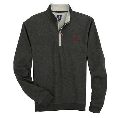 Men's johnnie-O  Black Alabama Crimson Tide Sully Tri-Blend Quarter-Zip Pullover