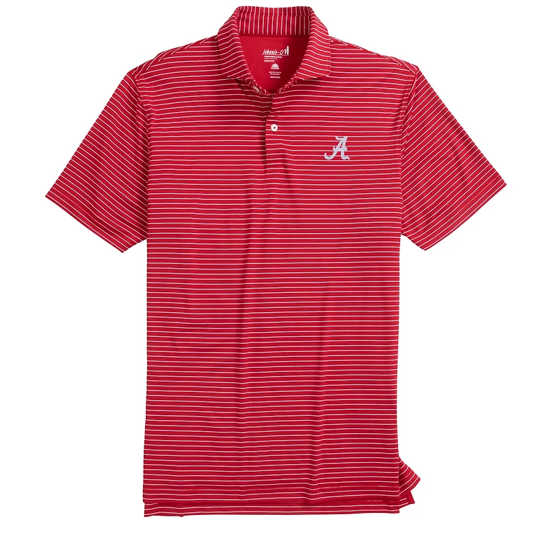 Men's johnnie-O Crimson Alabama Tide Beau Striped Polo