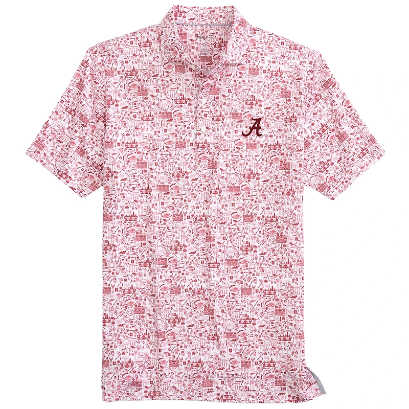 Polo johnnie-O pour homme, coloris Crimson Alabama Tide Tailgater