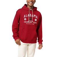 League Collegiate Wear pour hommes Crimson Alabama Tide Bendy Arch Essential Sweat à capuche