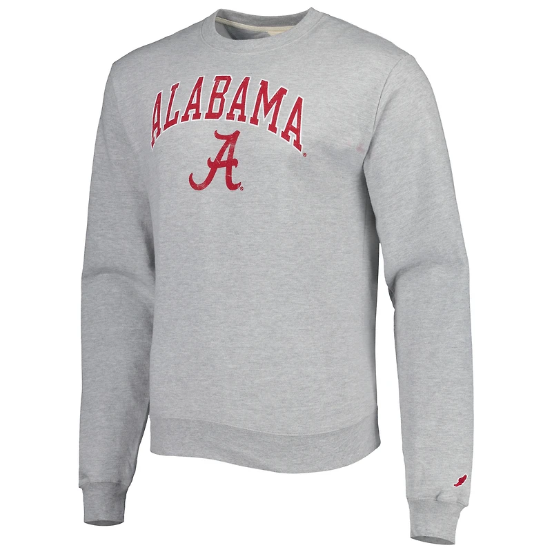 Hommes League Collegiate Wear Heather Grey Alabama Crimson Tide 1965 Arch Essential Sweatshirt épais