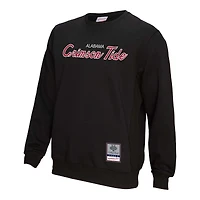 Men's Mitchell & Ness  Black Alabama Crimson Tide Elite Script Pullover Sweatshirt