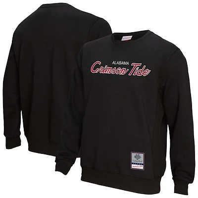 Sweat-shirt à capuche noir Alabama Crimson Tide Elite Script pour homme de Mitchell & Ness