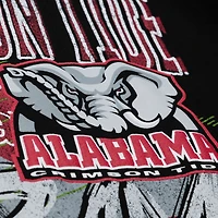 Sweat-shirt à col rond en polaire Mitchell & Ness noir Alabama Crimson Tide pour homme