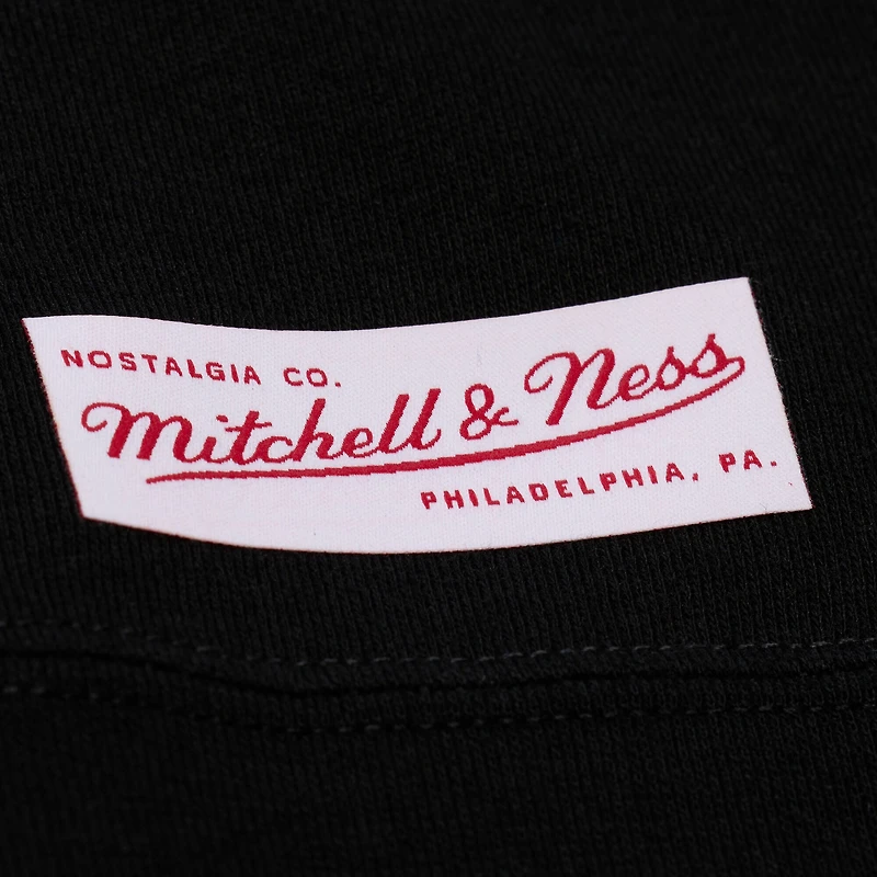 Sweat-shirt à col rond en polaire Mitchell & Ness noir Alabama Crimson Tide pour homme