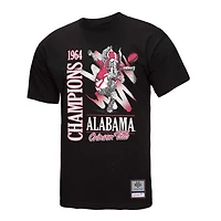 Men's Mitchell & Ness  Black Alabama Crimson Tide Retro Brush Mineral Wash T-Shirt