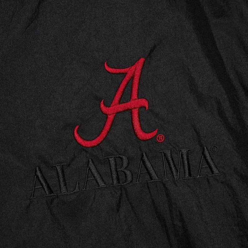 Men's Mitchell & Ness Black Alabama Crimson Tide Team 3.0 Anorak Half-Zip Hoodie