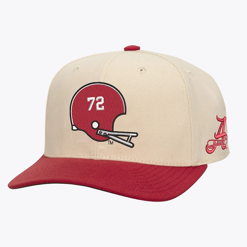 Men's Mitchell & Ness Cream/Crimson Alabama Crimson Tide Two-Tone Pro Crown Adjustable Hat