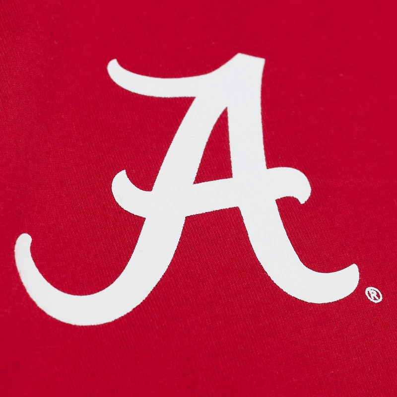 Men's Mitchell & Ness Crimson Alabama Tide Double Clutch Premium T-Shirt