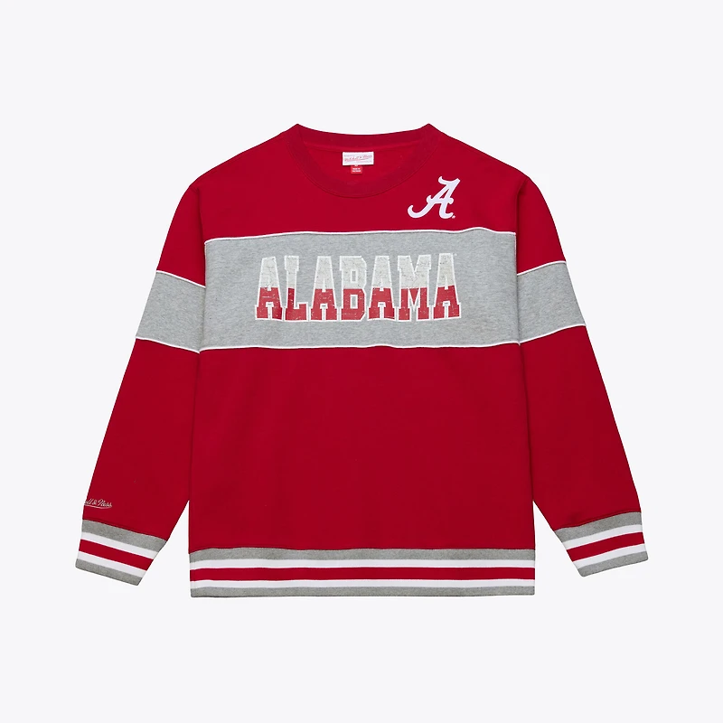 Men's Mitchell & Ness  Crimson Alabama Tide Fleece Sweatshirt