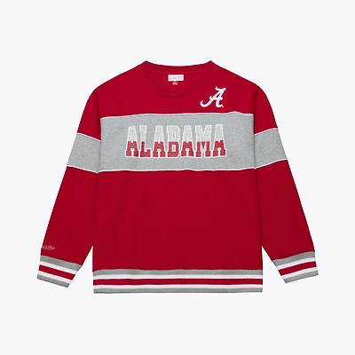 Men's Mitchell & Ness  Crimson Alabama Tide Fleece Sweatshirt