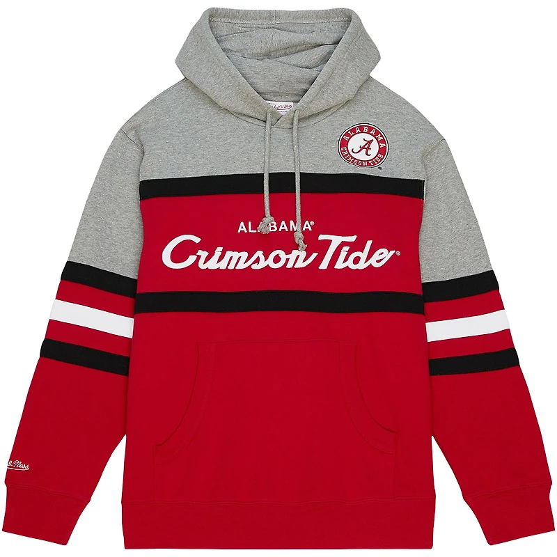 Sweat à capuche Mitchell & Ness Crimson Alabama Tide Head Coach pour hommes