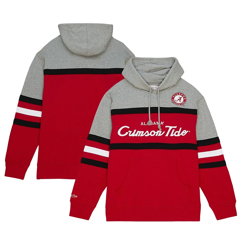 Sweat à capuche Mitchell & Ness Crimson Alabama Tide Head Coach pour hommes