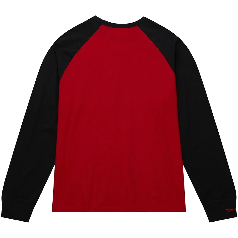 Men's Mitchell & Ness Crimson Alabama Tide Legendary Slub Raglan Long Sleeve T-Shirt