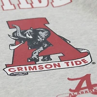 Men's Mitchell & Ness Heather Gray Alabama Crimson Tide All Over Print Sweatshirt