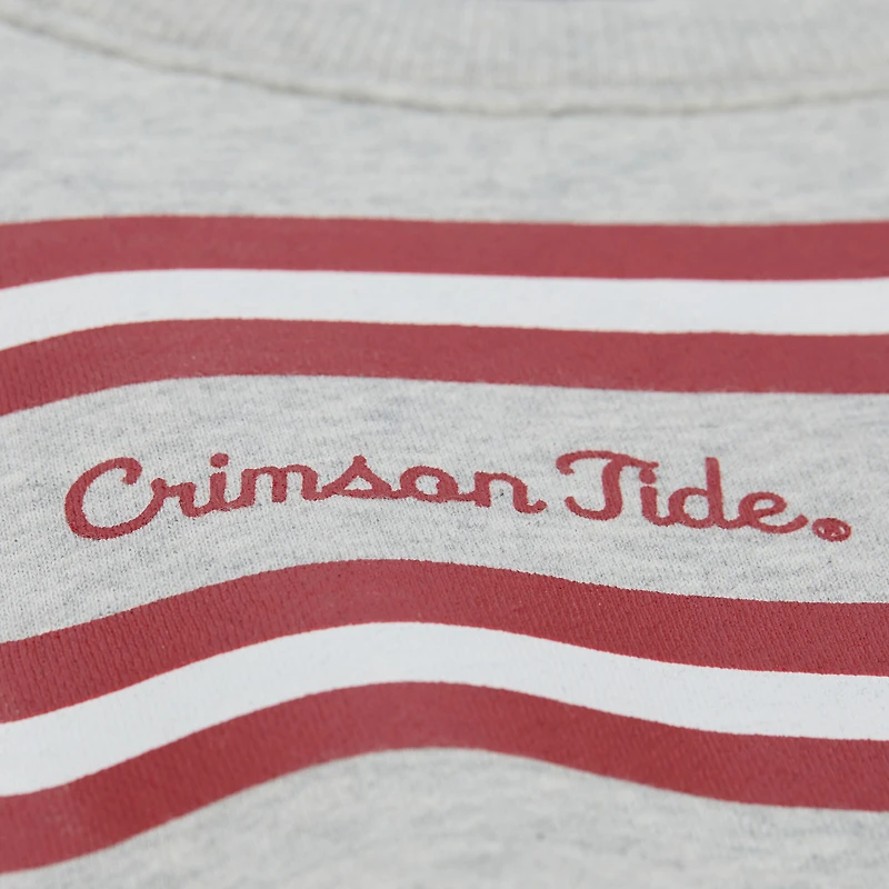 Men's Mitchell & Ness Heather Gray Alabama Crimson Tide All Over Print Sweatshirt