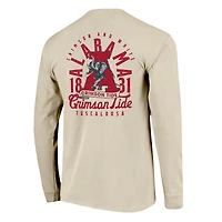 T-shirt à manches longues pour homme, motif mascotte, couleurs confort, Alabama Crimson Tide