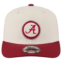 Men's New Era Cream/Crimson Alabama Crimson Tide Loyal Corduroy 9SEVENTY Adjustable Hat
