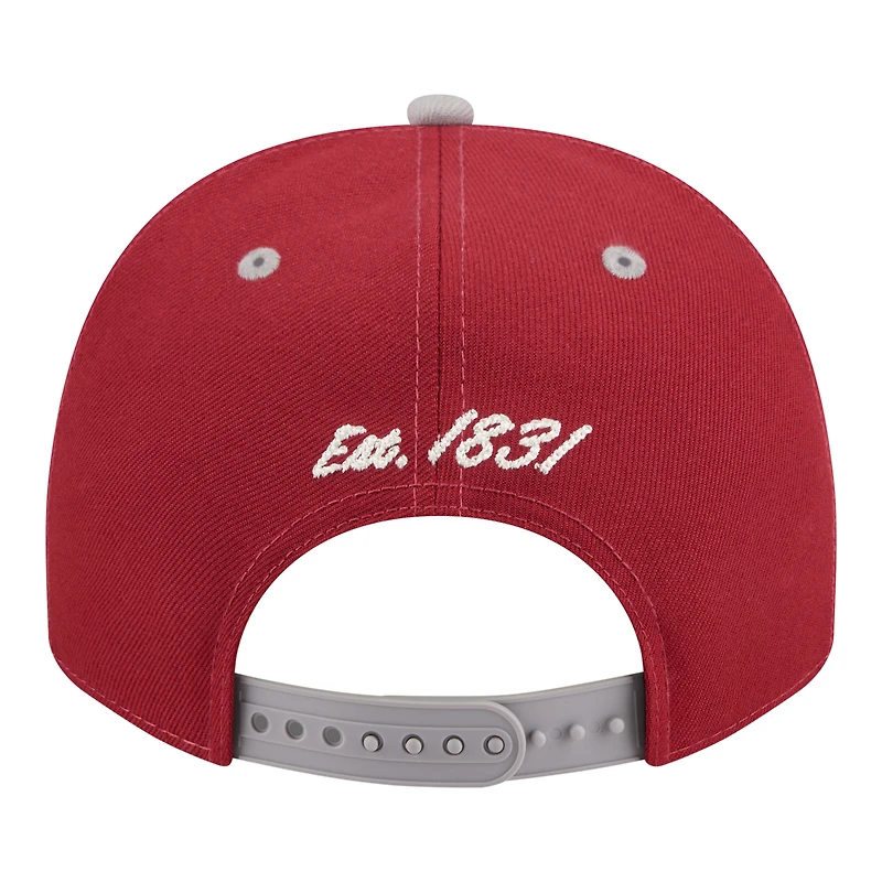 Men's New Era Crimson/Gray Alabama Crimson Tide Two-Tone Arched 9FIFTY Snapback Hat