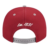 Men's New Era  Crimson/Gray Alabama Crimson Tide Two-Tone Arched 9FIFTY Snapback Hat