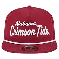 Men's New Era Crimson Alabama Crimson Tide Adventure Team Text Golfer Snapback Hat