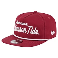 Men's New Era Crimson Alabama Crimson Tide Adventure Team Text Golfer Snapback Hat