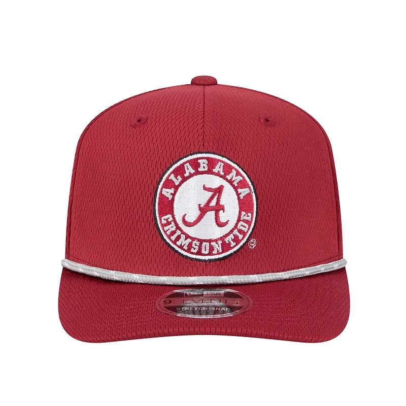 Casquette extensible à boutons-pression COOLERA 9SEVENTY Alabama Crimson Tide pour homme de New Era
